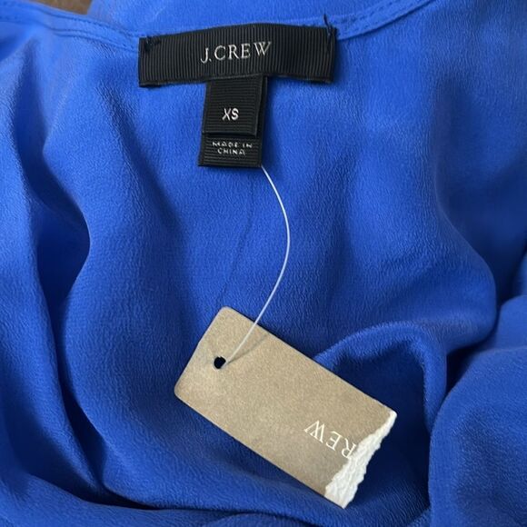 J.Crew Silk Crepe Maxidress in Blue Size XS / NWT - Picture 7 of 7